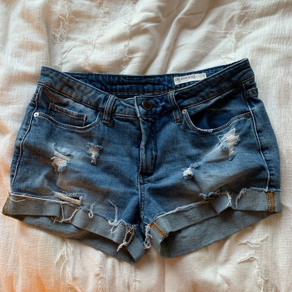 BLANK NYC Denim Distressed Shorts
